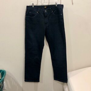 Lee Men black Straight Jeans